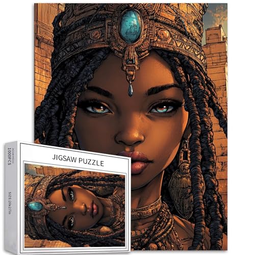 Puzzle im afrikanischen Göttinnen-Stil, 1000 Teile für Erwachsene, traditionelles ägyptisches Kostüm, Kunst, Puzzle, anspruchsvolle Familienaktivitäten, buntes Bastelpuzzle für Heimdekoration Puzzle im afrikanischen Göttinnen-Stil, 1000 Teile für Erwachsene, traditionelles ägyptisches Kostüm, Kunst, Puzzle, anspruchsvolle Familienaktivitäten, buntes Bastelpuzzle für Heimdekoration von Generic