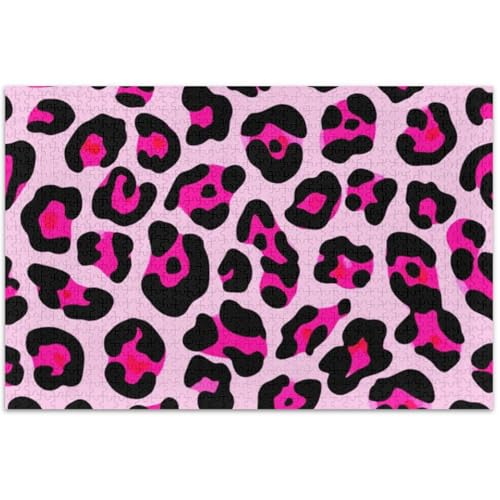 Puzzle mit Leopardenmuster, 500 Teile für Erwachsene, lustig, albern, einzigartiges Puzzle, Tierkunst-Dekor, 500 x 37 cm von Generic