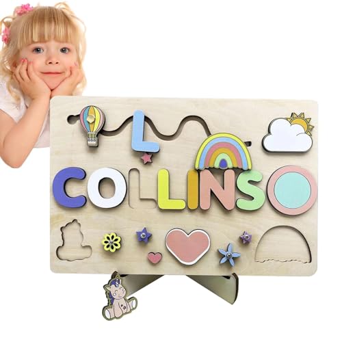 Puzzle mit Namen des Alphabets, Namensschild-Puzzle | Alphabet-Spiel aus Holz, Cartoon-Motiv, Krippendekor für Feinmotorik, Lernspielzeug für und Mädchen im Alter von 0 bis 3 Jahren Puzzle mit Namen des Alphabets, Namensschild-Puzzle | Alphabet-Spiel aus Holz, Cartoon-Motiv, Krippendekor für Feinmotorik, Lernspielzeug für und Mädchen im Alter von 0 bis 3 Jahren von Generic
