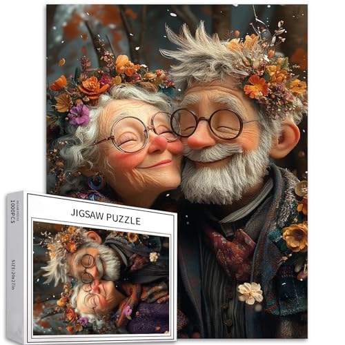 Puzzle mit Paaren im Wald, 1000 Teile für Erwachsene, Cartoon-Stil, Kunst-Puzzle, herausfordernde Familienaktivitäten, buntes Bastelpuzzle für Heimdekoration, Geschenke, 50,8 x 68,6 cm Puzzle mit Paaren im Wald, 1000 Teile für Erwachsene, Cartoon-Stil, Kunst-Puzzle, herausfordernde Familienaktivitäten, buntes Bastelpuzzle für Heimdekoration, Geschenke, 50,8 x 68,6 cm von Generic
