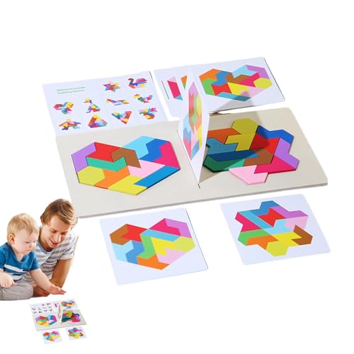 Puzzleblock aus Holz, Puzzleblöcke aus Holz für | Gehirnlogikblöcke | Puzzle aus Holzblöcken, Puzzle, Tangram-Spielzeug, Intelligenzblöcke, Lernspiel für 3 bis 5 Jahre Puzzleblock aus Holz, Puzzleblöcke aus Holz für | Gehirnlogikblöcke | Puzzle aus Holzblöcken, Puzzle, Tangram-Spielzeug, Intelligenzblöcke, Lernspiel für 3 bis 5 Jahre von Generic