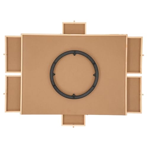 Puzzlebrett, drehbarer Puzzletisch aus Holz mit Codierung, tragbares Puzzle-Zubehör, 76,2 x 54,5 cm, Holz-Puzzle-Tisch für Erwachsene und Kinder von Generic