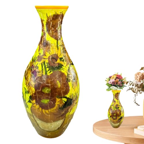 Puzzlehne Kunstblume Vase - 3D -Puzzle Vase Home Dekoration | Blumen -Vase -Puzzle für Wohnzimmertisch, kreatives Stück Lernzimmer -, modernes Kunstprojekt für Erwachsene, Geschenkidee für Pu Puzzlehne Kunstblume Vase - 3D -Puzzle Vase Home Dekoration | Blumen -Vase -Puzzle für Wohnzimmertisch, kreatives Stück Lernzimmer -, modernes Kunstprojekt für Erwachsene, Geschenkidee für Pu von Generic
