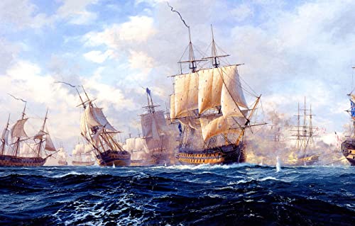 Puzzles 1000 Segelboot-Seeschlacht. Meereswelle 75 * 50Cm von Generic