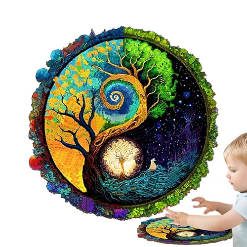 Puzzles aus Holz, Puzzles aus Holz für Erwachsene – besonders unregelmäßige Puzzles, kreative Puzzles, Lernspiele für die Familiendekoration von Generic