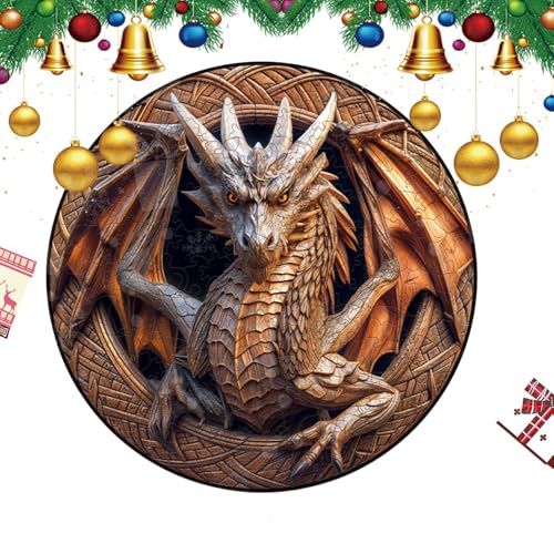 Puzzles aus Holz für Erwachsene, Holzpuzzle, tragbar, 150 Teile, Drachen, Puzzles in Tierform, Lern- und Lernspielzeug für Weihnachten, Neujahr, Erwachsene Puzzles aus Holz für Erwachsene, Holzpuzzle, tragbar, 150 Teile, Drachen, Puzzles in Tierform, Lern- und Lernspielzeug für Weihnachten, Neujahr, Erwachsene von Generic