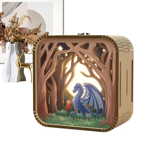 Puzzles für Erwachsene, Puzzle-Nachtlicht – Puzzle-Set aus Acrylholz, niedliche kreative Modellbausätze mit Nachtlicht, Heimdekoration für den Monat von Generic