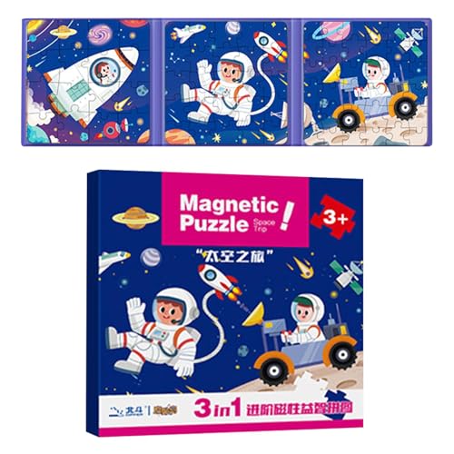 Puzzles für Reisen, Puzzles für – magnetische Puzzles zum Lernen – Reisespielzeug, Aktivitätsspielzeug auf der Straße, magnetische Puzzles für Jungen und Mädchen von 2 bis 6 von Generic