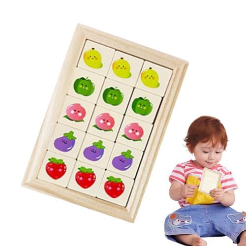 Puzzlespiel, Puzzlespiel aus Holzblöcken – Tischspiel mit Puzzleblöcken aus Holz für Kinder | Früherkennungsspielzeug für Zuhause, Schulen und Kindertagesstätten von Generic
