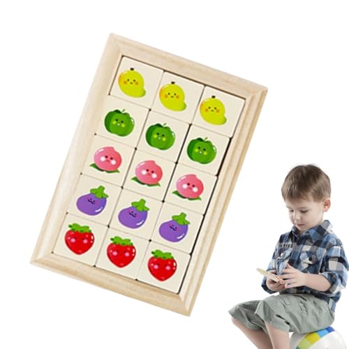 Puzzlespielzeug für Kinder, Puzzle-Tischspiel aus Holz, Puzzle-Blöcke aus Holz für Kinder – Spielzeug zur frühzeitigen Erkennung für Zuhause, Schulen und Kindertagesstätten von Generic