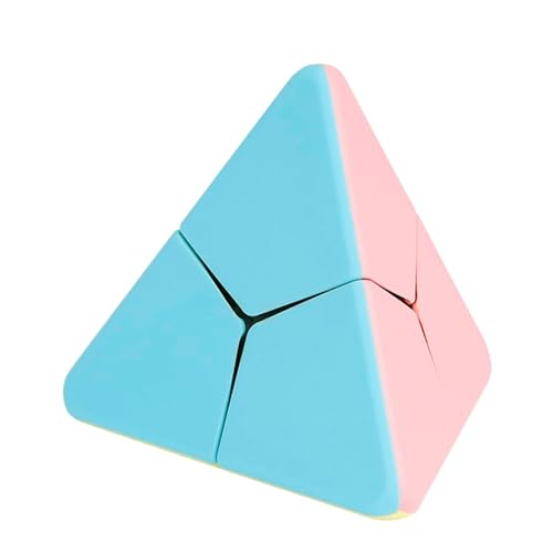 Pyramide Würfel, Pyramide Speed Cube | Glatter Puzzlewürfel ohne Aufkleber, magisches Würfel-Puzzle-Spielzeug, dreieckig, Macaron, Lernwürfel in Bonbonfarbe von Generic
