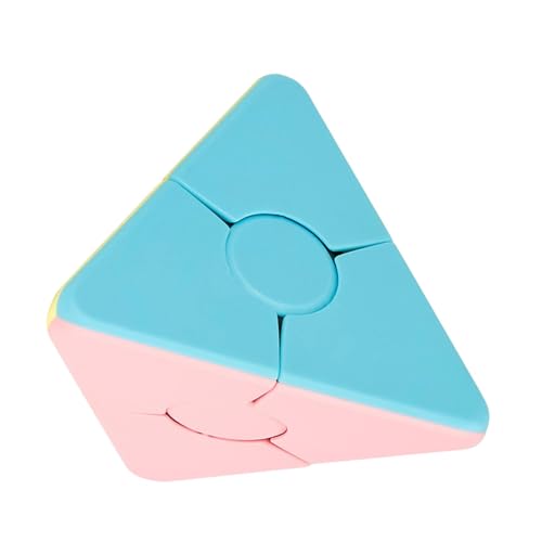 Pyramiden-Geschwindigkeitswürfel, Pyramiden-Geschwindigkeitswürfel ohne Klebstoff – Glatter Puzzle-Würfel ohne Klebstoff, Macaron Wie man Spielzeug anfängt, dreieckiger Zauberwürfel von Generic