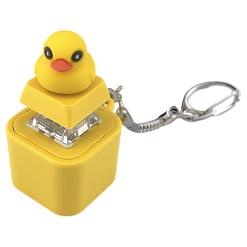 Quack Fidgety Toy, angstlösendes -Quaken Schlüsselanhänger mit Wiederaufladbarem Keyboard-Klicker, Licht und Sound for Erwachsene (Magnetisch) von Generic