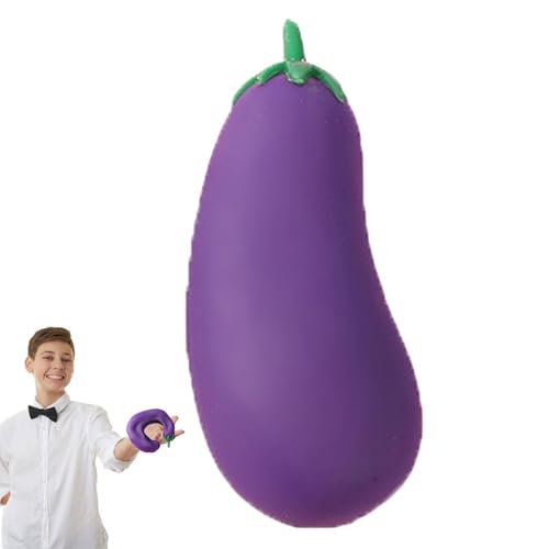 Quetschspielzeug mit Aubergine – Quetschspielzeug mit Aubergine, sensorisches Quetschspielzeug, Lebensmittelsimulation, Kinderspielzeug | Lustiger Stressball für und Mädchen, Partygeschenke und von Generic