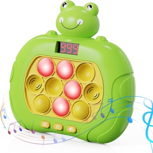 Quick Push Bubble Game for Kids & Teens & Adults, Pop It Elektronisches Spiel, Quick Push Spiel, Push Pop Game Controller Bubble Sensory Fidget Spielzeug Dekompressions Spielkonsole ( Grün/Frosch ) von Generic
