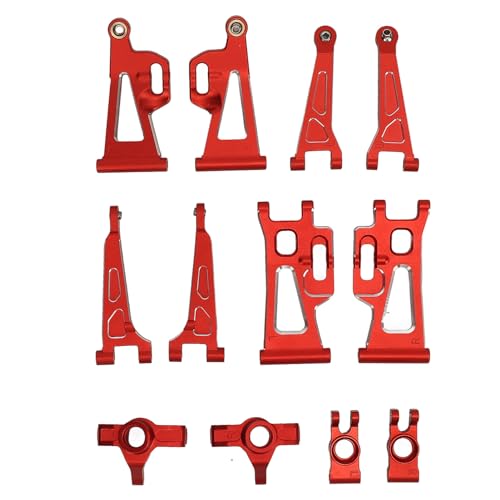 RC -Auto -Aufhängungarm, RC Autozubehör Hinterachhalter Leichtes Aluminiumlegierung 1/14 Auto zu Entfernen (Rot) von Generic