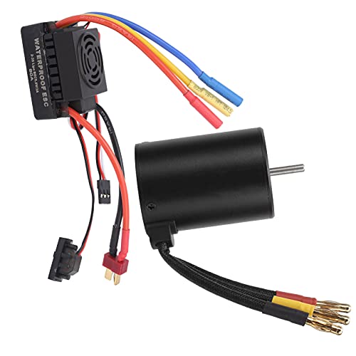 RC -Auto Bürstenloser Motor, Wasserdicht 3650 4500 KV Bürstenloser Motor 60A Bürstenloser ESC -Kombination für 1/8 1/10 RC -Auto RC -Auto Bürstenloser Motor, Wasserdicht 3650 4500 KV Bürstenloser Motor 60A Bürstenloser ESC -Kombination für 1/8 1/10 RC -Auto von Generic