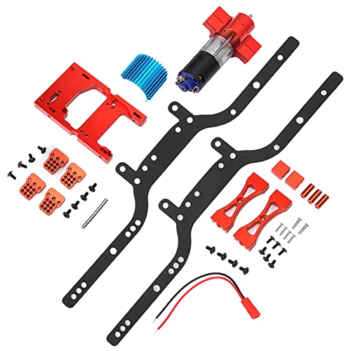 RC -Auto -Motorrahmenset, Metallrahmenträger mit Motor Set für MN90 MN90K MN91 MN91K MN45 MN45K MN99 MN99SS (Rot) von Generic