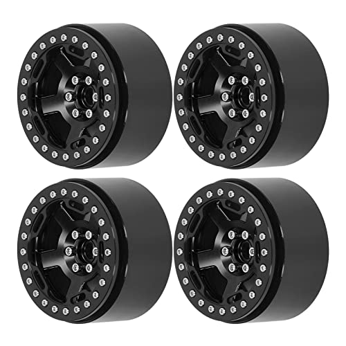 RC Auto Radnabe, 4 Stück 12mm Sechskant Metall Radnabe RC für Fernbedienung Auto (BLACK) von Generic