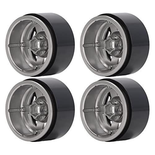 RC Auto Radnabe, 4 Stück 12mm Sechskant Metall Radnabe RC für Fernbedienung Auto (SILVER) von Generic