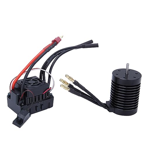RC Bürstenloser Motor, 540 4370 KV High Drehmomente 12-Pole 4-Slot-Design mit CNC-bearbeiteten Aluminiumkühlkörper für 1/10 Bürstenlose Befestigungssysteme (4370KV) von Generic