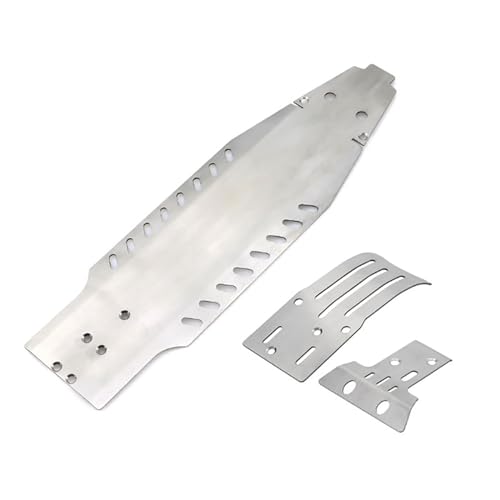 RC Car Chassis Armors Set, Stainless Steel Front Rear Armor Chassis Armor Skid Plate Axle Protector Bumper Compatible for Tamiya BBX BB01 1/10 RC Car Upgrade Parts Accessories von Generic