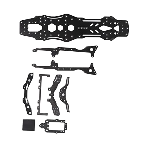 RC Car Chassis Plate Kohlefaser-Upgrade-Kit für 3RACING D5S Lite 1/10 Chassis [VERBESSERUNG DER Drift-Leistung] (Black) von Generic