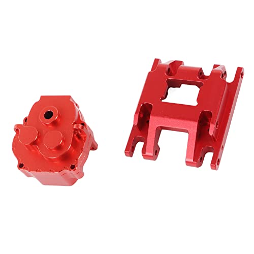 RC Car Gear Box Base Set RC Car Gear Base Protector Heavy Duty Aluminiumlegierung Verschleißfester Ersatz (Rot) von Generic