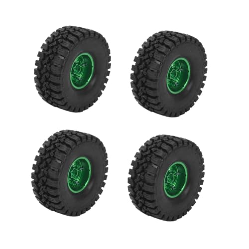 RC Crawler -Reifen, Gummi -RC Auto Reifen Set Anti Slip Starke Polsterung 1,9 Zoll für 1/10 Kletterautos (Green) von Generic