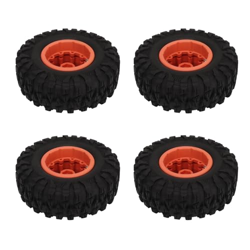 RC-Crawler-Reifen, Verschleißfestes Gummi und Nylon, 2,2 Zoll, RC-Crawler-Reifen, 4 Stück, 2,2 Zoll, für die Reparatur von RC-Autos (ORANGE) von Generic
