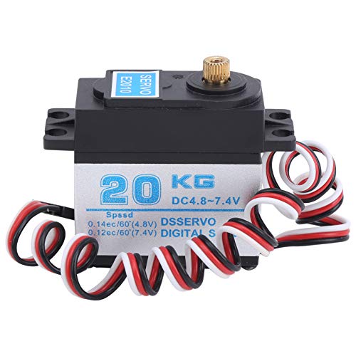 RC Digital Servo, 20 Kg Servo Metallgetriebe High Torque Vollmetallgetriebe Lenkservo für Ferngesteuertes Auto Im Maßstab 1/8 1/10 von Generic