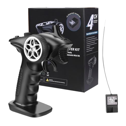 RC-Empfängerbündel-Bootssender, Multi-Channel-Fernbedienung | Einstellbarer Frequenzschalter, Kompaktes Grip-Design, Sichere Funk-Synchronisierung Für Trail-Crawler, Wasserfahrzeuge Oder Fahrzeugsteue von Generic
