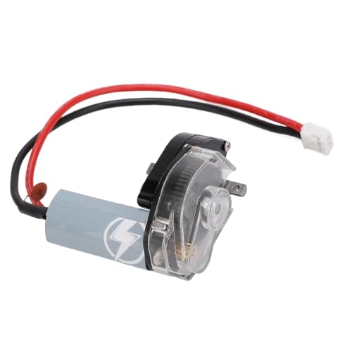 RC -Getriebe, Metalltransparente Getriebesgetriebekoffer mit 050 50 -t -Motor für Axiale SCX24 1/24 RC -Auto -Upgrade -Teile (Black) von Generic