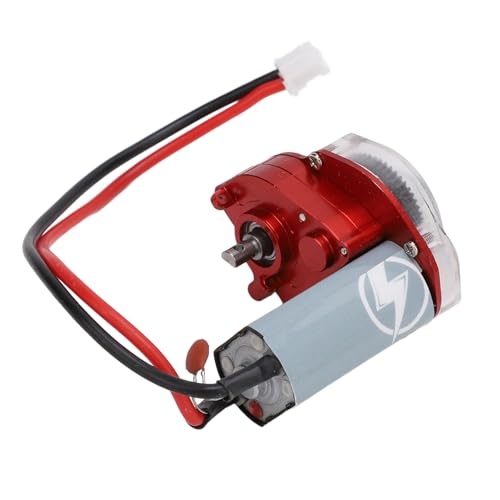 RC -Getriebe, Metalltransparente Getriebesgetriebekoffer mit 050 50 -t -Motor für Axiale SCX24 1/24 RC -Auto -Upgrade -Teile (Rot) von Generic
