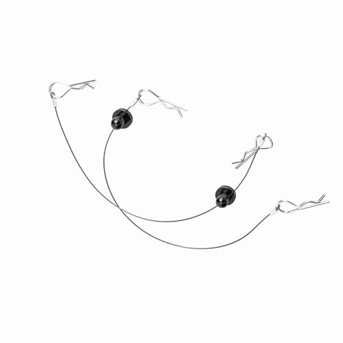 RC -Körperklammern, RC -Autoklammern für Körper Autosklammern mit Schraubenrückhalte Anti verlorener Körperschalendraht Clip Pin Körperschalenseildraht für 1/10 Auto (Black) von Generic
