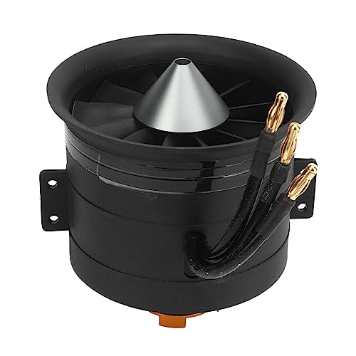 RC -Lüfterset, Präzise Ausgewogener Rotor 80 -mm EDF 12 Blades Abgelender Lüfter 12n 10p Easy Kühlung Hochleistungsverträter Leistung für Flugzeugmodelle (CW) von Generic