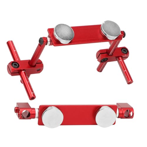 RC Magnetic Body Mount, RC Car Body Shell Mount Magnetic Body Shell Mount mit Installationszubehör Aluminiumlegierung für HSP 1/10 RC Racing Car (Rot) von Generic