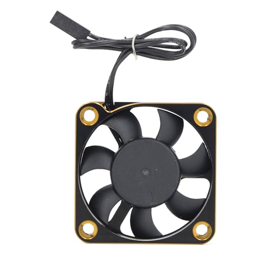 RC-Motorlüfter, 50-mm-Hochgeschwindigkeits-Motorlüfter für RC-Modelle, ESC 15000 U/min, Effizienter Wärmeableitungslüfter für RC-Cars (Gold) von Generic