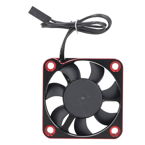 RC-Motorlüfter, 50-mm-Hochgeschwindigkeits-Motorlüfter für RC-Modelle, ESC 15000 U/min, Effizienter Wärmeableitungslüfter für RC-Cars (Rot) von Generic