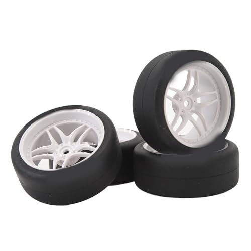 RC RC -Radreifen, 4PCS -Plastik Improvist für 1/10 durch Straßenauto. (White) von Generic