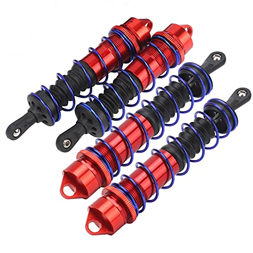 RC -StoßDämpfer Absorber, Aluminium 120 Mm Vorne 140 Mm Hinter Metallschockdämpfer Dämpfer für 1/8 RC -Auto Ersatzteile (Rot) von Generic