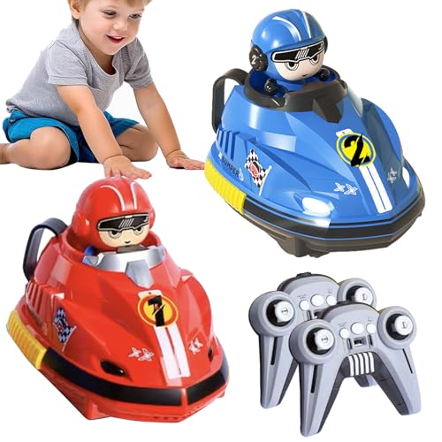 RC Stoßfänger Car - RC Battle Race Car Set - RC Speed ​​Stoßfänger Auto Fernbedienung kontrollierter Ejektorfahrzeuge mit LED -Licht und Musik für Kinder im Alter von 3 bis 5 Jahren von Generic