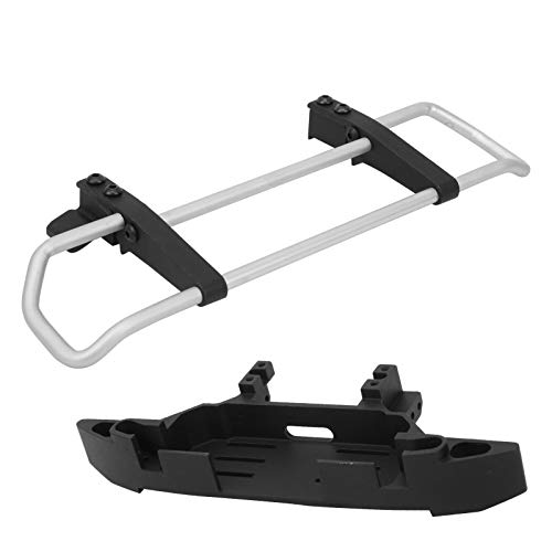 RC-Stoßstange aus Metall, Frontstoßstange aus Aluminiumlegierung mit Schnellverschluss-Design für G63, G500 Upgrade-Teile, Eingebaute Winde (Silver) von Generic