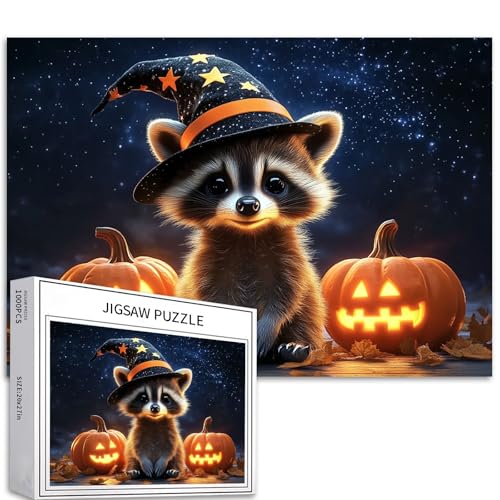 Raccoon Cub Sternenhimmel, 1000-teiliges Puzzle für Erwachsene und Anfänger, Familienspiel, DIY, Basteln, buntes Puzzle, Heimdekoration, Geschenk, 68 x 50 cm Raccoon Cub Sternenhimmel, 1000-teiliges Puzzle für Erwachsene und Anfänger, Familienspiel, DIY, Basteln, buntes Puzzle, Heimdekoration, Geschenk, 68 x 50 cm von Generic