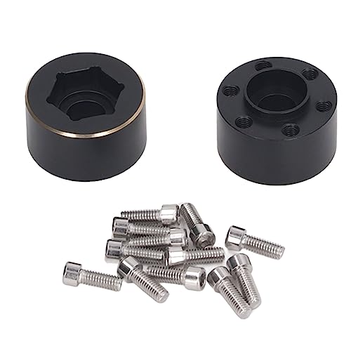 Rad Hex Hub Vergrößerung Adapter Edelstahl Messing abgeschrägte Kanten Felgenadapter mit RC Raupe 1.9 2.2 Räder (12mm) von Generic