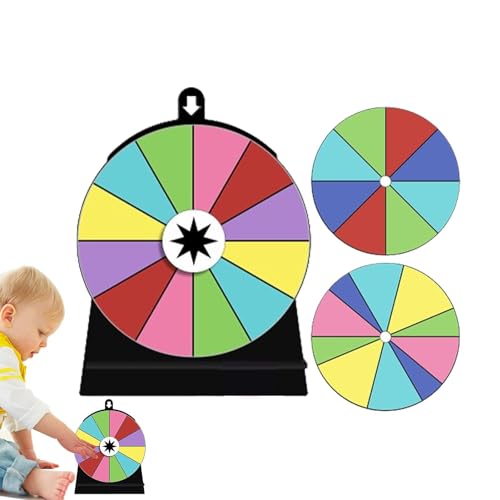 Raddrehspiel mit Halterung, Preis-Radspinner mit Halterung | 3 Stück trocken abwischbares Drehrad für Vermögen, einfache Montage, abwischbares Whiteboard, Gewinnspiel von Generic