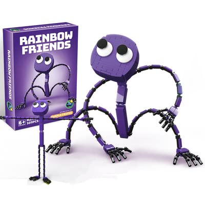 Rainbow Friends Figur Bausteine für Figuren, Statue, Desktop-Dekoration, kompatibel mit Roblox, für Weihnachten oder Geburtstagsgeschenk (Violett) von Generic