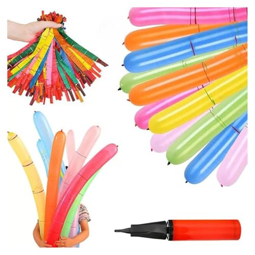 Raketenballons mit 2 Luftpumpen, 101,6 cm, bunte Riesenballons für Partys, Outdoor-Kinderspielzeug und Dekorationen, 100 Stück Raketenballons mit 2 Luftpumpen, 101,6 cm, bunte Riesenballons für Partys, Outdoor-Kinderspielzeug und Dekorationen, 100 Stück von Generic