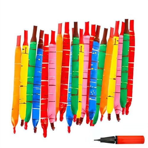 Raketenballons mit Pumpe, 101,6 cm Pfeifende fliegende Luftballons für Kinder, sichere Partydekorationen, Outdoor-Spielzeug für Geburtstage und Veranstaltungen (50 Stück) von Generic