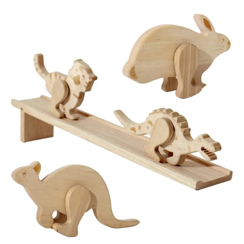 Ramp Inertia Animals – Motorik-Aktivitätsspielzeug, Tierrampen-Spielset Für Kleinkinder | Set Mit 5 Holztieren Zum Bergablaufen Mit Trägheitseffekt, Lustiges Rampenspielzeug Mit Trägheitseffekt, Bunte Ramp Inertia Animals – Motorik-Aktivitätsspielzeug, Tierrampen-Spielset Für Kleinkinder | Set Mit 5 Holztieren Zum Bergablaufen Mit Trägheitseffekt, Lustiges Rampenspielzeug Mit Trägheitseffekt, Bunte von Generic